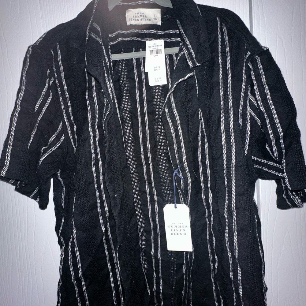 Men’s Abercrombie & Fitch Linen Black Shirt- NWT